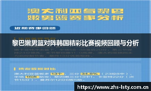 黎巴嫩男篮对阵韩国精彩比赛视频回顾与分析